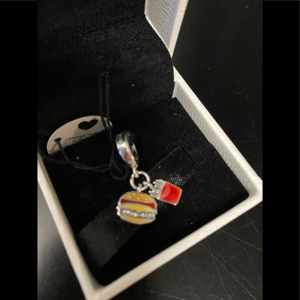 Pandora burger and fries charm